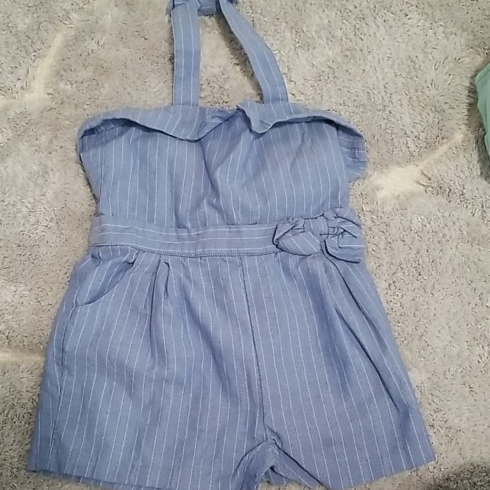 Janie and jack girls blue romper